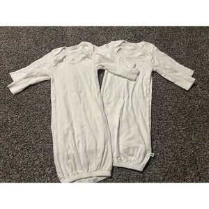 Honest Baby Clothing Organic Cotton Sleep Gowns 0 6 Months White Long Sleeve